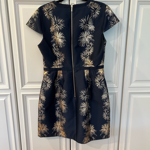 Ted Baker Blue and Gold Cocktail Dress - Picture 2 of 2